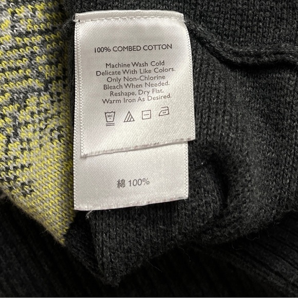 Eddie Bauer Fair Isle Zip Up Size Medium Cardigan Sweater - Picture 6 of 7